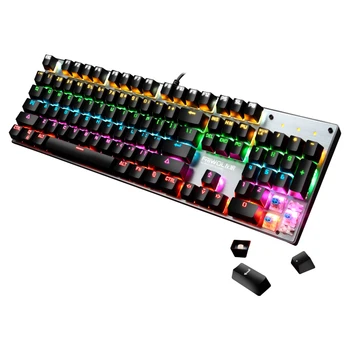 

Backlit Mechanical keyboard Newest Single RGB 87 104keys USB Wired Mechanical gaming keyboard
