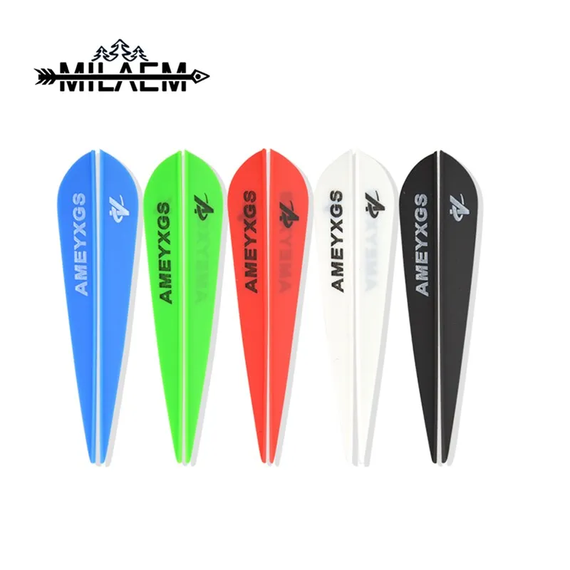 

100 pcs 2inch 3inch 4inch Archery Arrow Feather Waterdrop Shape Rubber Feather Arrow Fletching Hunting Shooting Accessories