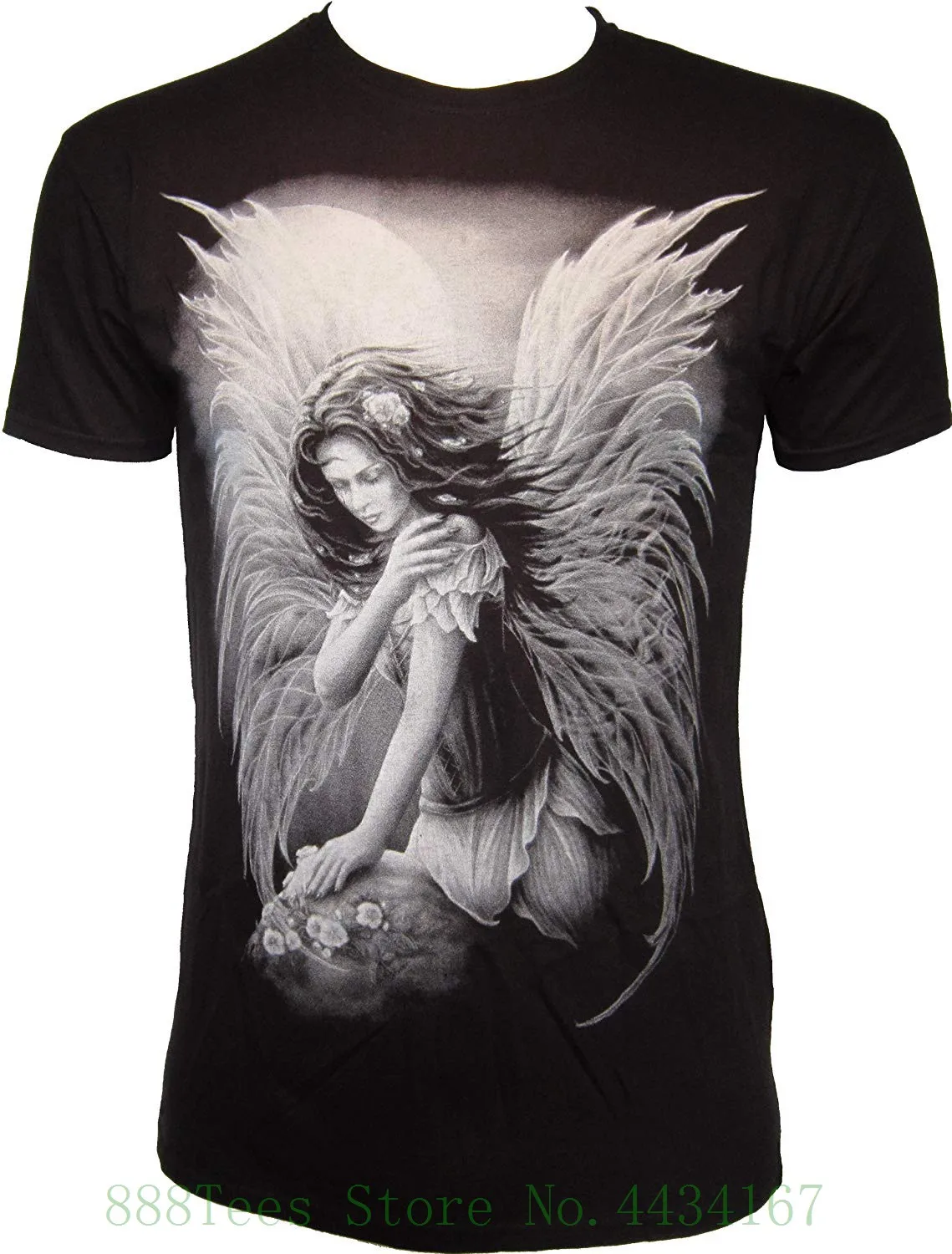 Angelic Феи Nymph Фэнтези миф Готический Байкер рок футболка унисекс веселое Harajuku Рик