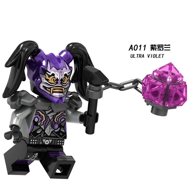 Конструкторы ниндзя, фигурки Kai, Jay, Cole Zane Lloyd Nya Garmadon Skylor, фигурки из фильма ниндзя, Наборы Кубиков, игрушки для детей - Цвет: A011