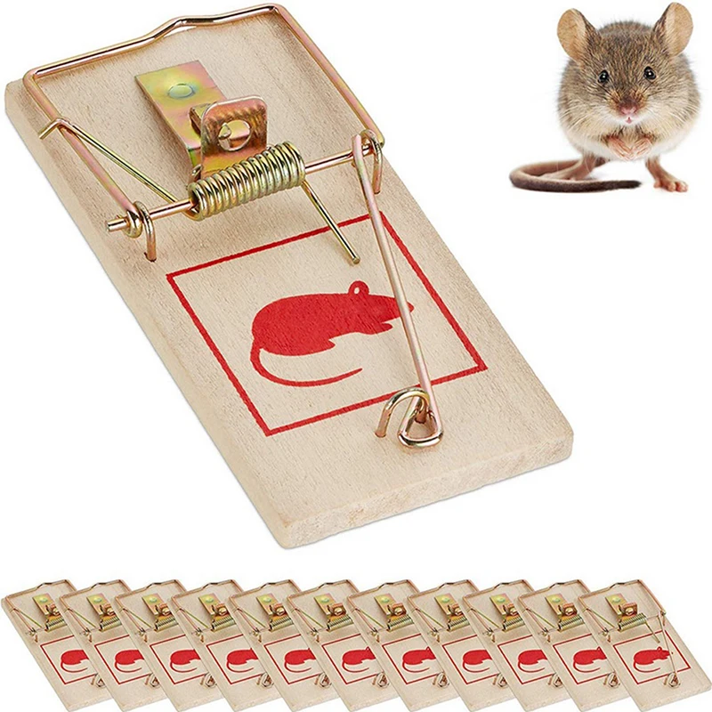 Traditional Wooden Mouse Traps Classic Mice Rat Pet Rodent Control
