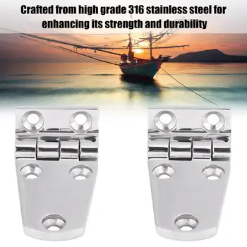 

2pcs Stainless Steel Flush Door Hatch Compartment Folding Bending Hinge Casting for Boat Marine steering for boat