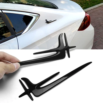 

Car Styling 2pcs 3D Metal Stickers For Mercedes Benz Extended Edition Wing Star Emblem For AMG W204 W212 W218 Accessories