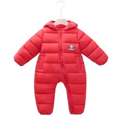 Combinaison à capuche pour enfants, barboteuse, vêtements d'hiver pour bébés filles 