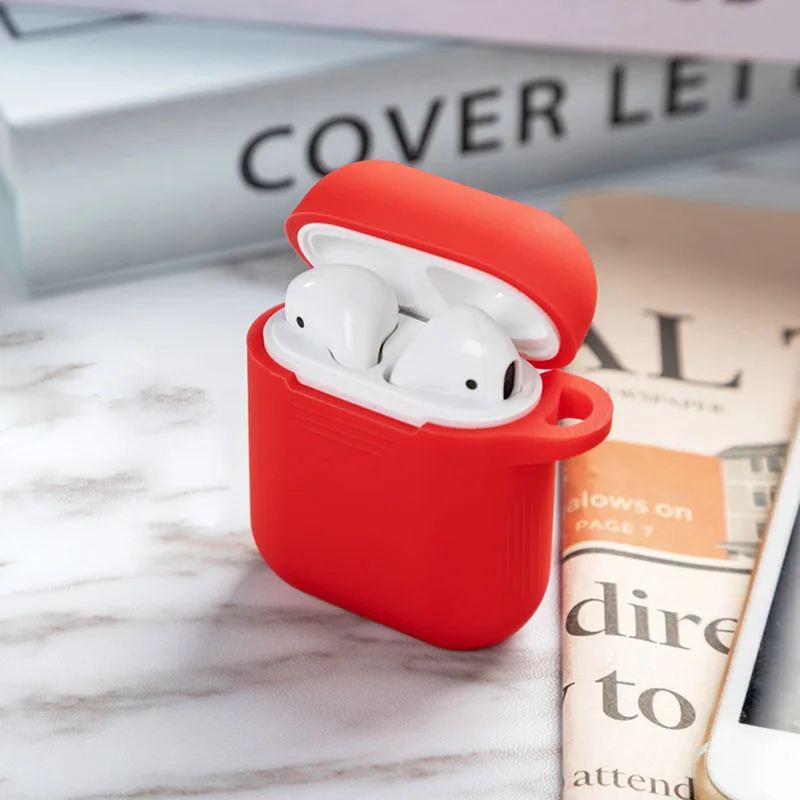 Чехол 3 в 1 и крючок для Apple для Airpods 2 1 чехол с брелком силиконовый 1:1 противоударный чехол для Airpod 2 аксессуары