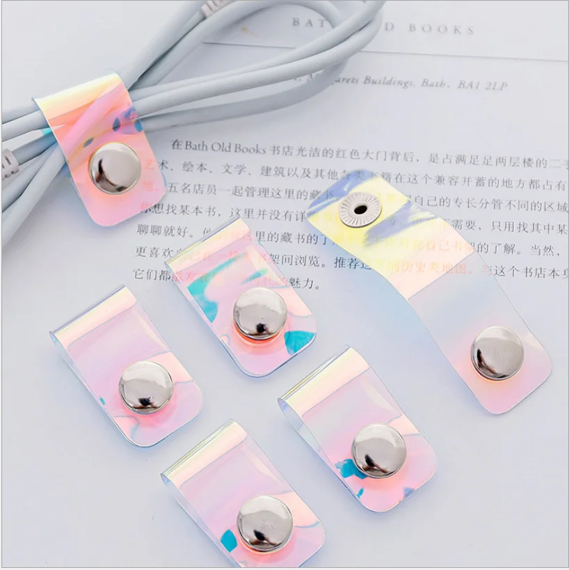 

4 / pack Data Line Protector Transparent Silicone Button Cable Winder Cover Mobile Phone USB Charging Headset Headphone winder
