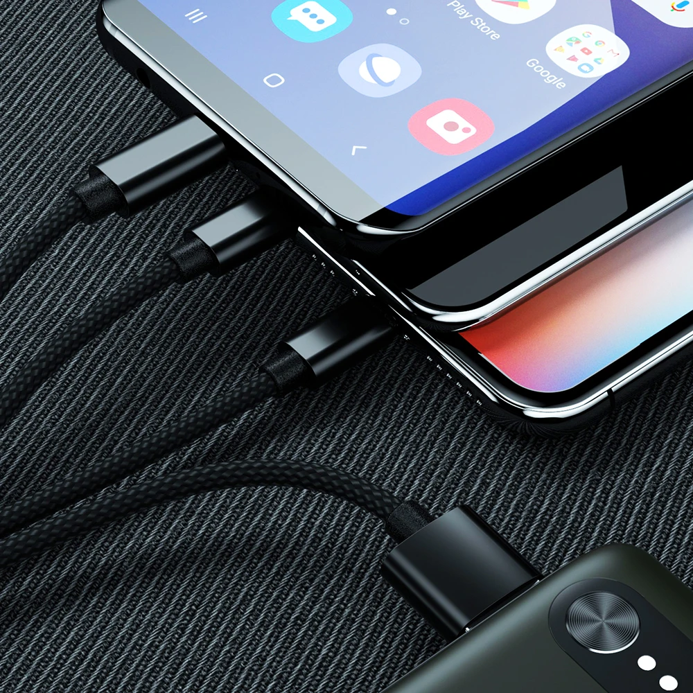 Swalle Быстрая Зарядка Mini 3 в 1 USB кабель брелок Портативный короткий Micro usb type C мульти зарядное устройство кабель для Xiaomi huawei iPhone