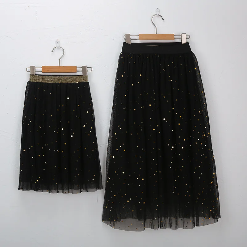 Little Girls Skirts Long Toddler Children Clothes Kids Pink Black Grey