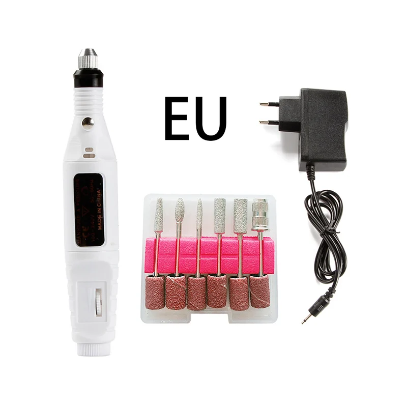 Электрический аппарат для маникюра USB кабель для удаления кутикулы Гель инструмент для ногтей фрезерные сверла шлифовальные фрезы педикюрный станок - Цвет: GJ1451WEU