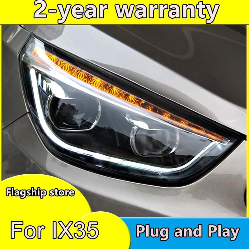 Автомобильный Стайлинг 2010 2011 2012-2015 налобный фонарь для Hyundai IX35 фары автомобиля