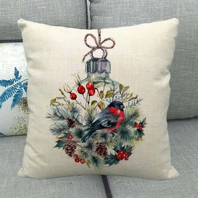 Christmas Pillowcase Cushion Covers 45x45cm Sofa Decoration Gift Letter Print Linen Pillow Cover For Home Xmas Ornament 2021 1