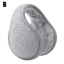 Зимние вязаные ушные теплые Наушники унисекс, складные теплые наушники для улицы, лыжного спорта, верховой езды, зимние наушники