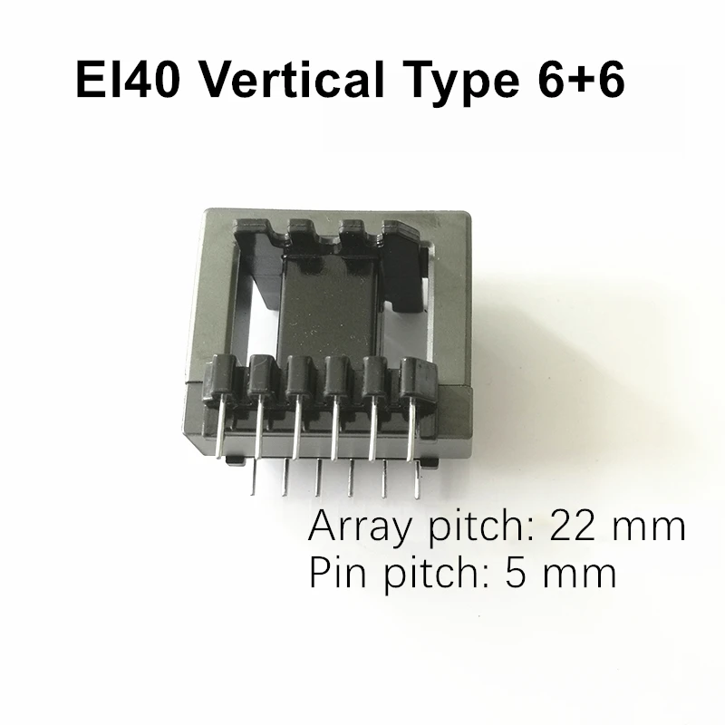 EE40 EI40 ферритовый сердечник PC40 с 6+ 6 7+ 7 бакелитовый каркас трансформатора вертикальный/горизонтальный каркас из марганца и цинка ферритовый сердечник - Цвет: EI40 V6