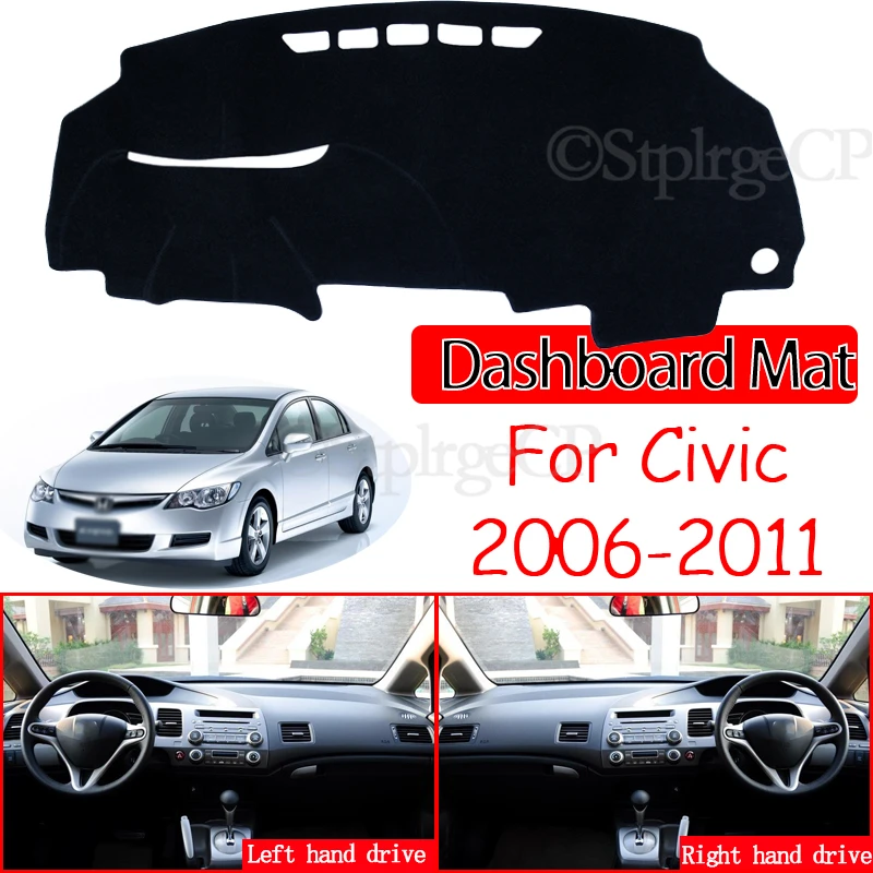 Противоскользящий коврик для приборной панели Honda Civic 8 2006 ~ 2011 накладка