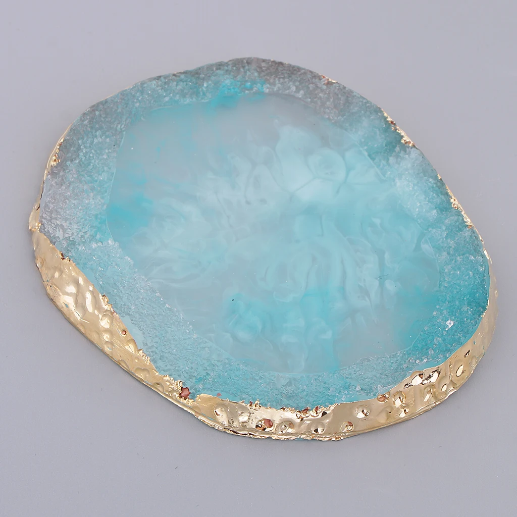 Nail Art Palette-Coffee Bar Decorations- Drink Coaster- Cup Mat Imitation Agate Pad For Jewelry Display Color Mixing Plate
