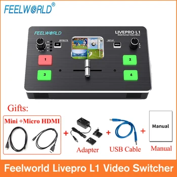 شراءFeel World Livepro L1 بث مباشر الجلاد الفيديو خلاط HDMI متعدد تنسيق بروكاستيك ستوديو سجل الجلاد