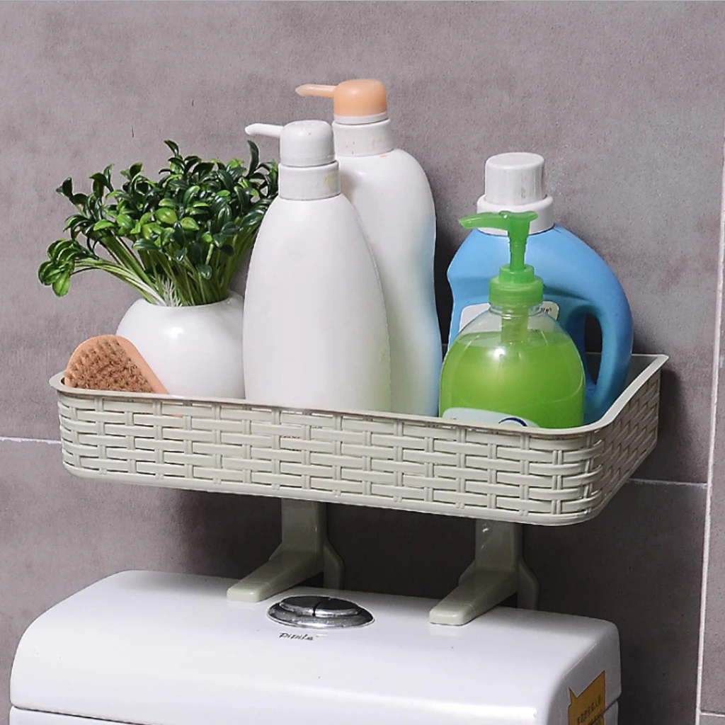 

New Bathroom Storage Rack Strong Sucker Cosmetic Toilet Paper Storage Box For Closestool Bathroom Organizer 36*23.5cm