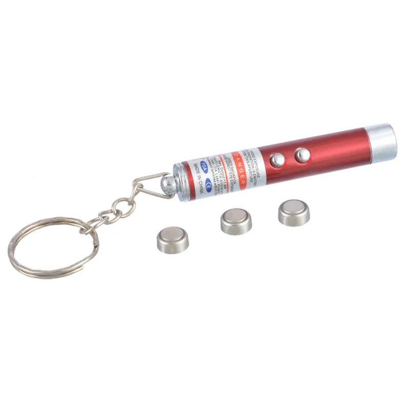 Cool 2 In1 Red Laser Cat Toy Pen Pointer Pen With White LED Light Show Funny Stick Childrens Toy Lasers Pointer For Cat - Цвет: red