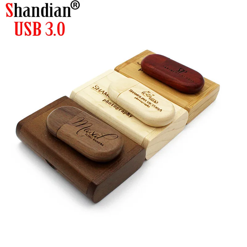 SHANDIAN свободный изготовленный на заказ логотип деревянный флеш накопитель USB 3 0