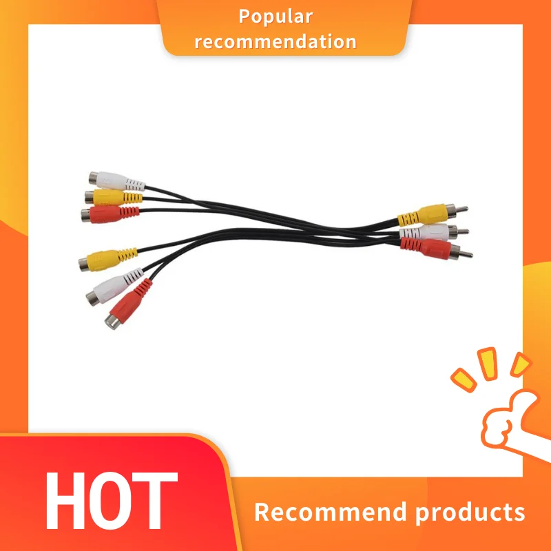 Hot 3C-1pc 3 RCA Male To 6 Female Splitter Power Outlet Audio Video Cable AV Adapter | Электроника