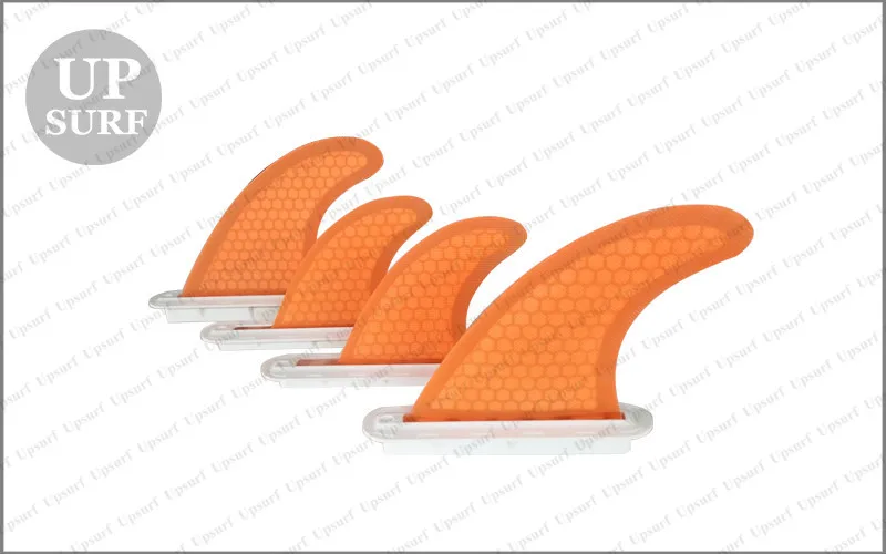 Плавники для серфинга Quilhas G5+ GL Future-Quad-fins Orange Honeycomb Future плавники для серфинга