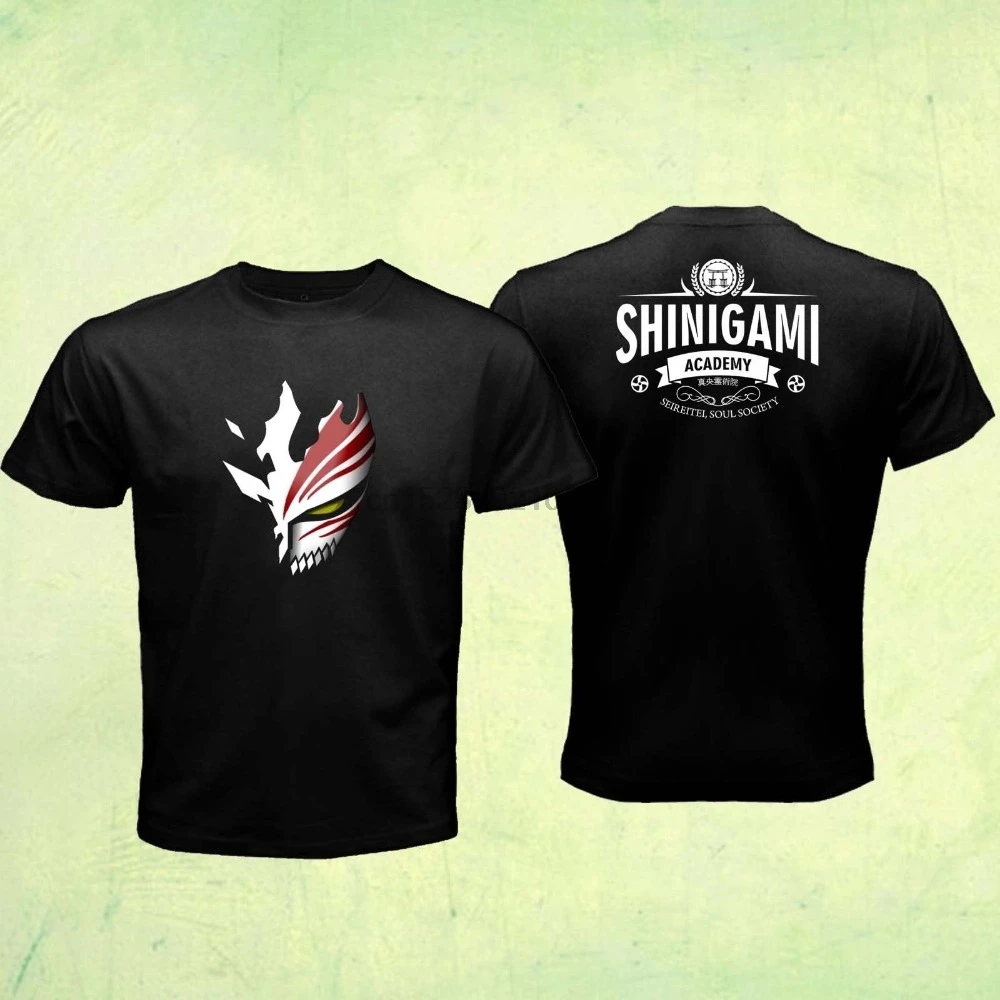 Ichigo Kurosaki Bankai отбеливатель на Shinigami Soul Академия Ретро Черная Мужская футболка 2019