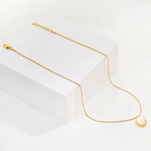 

CARLIDANA Vintage 18K Real Gold Plated White Natural Stone Water Drop Crystal Opal Pendant Necklace for Women Luxury Jewelry