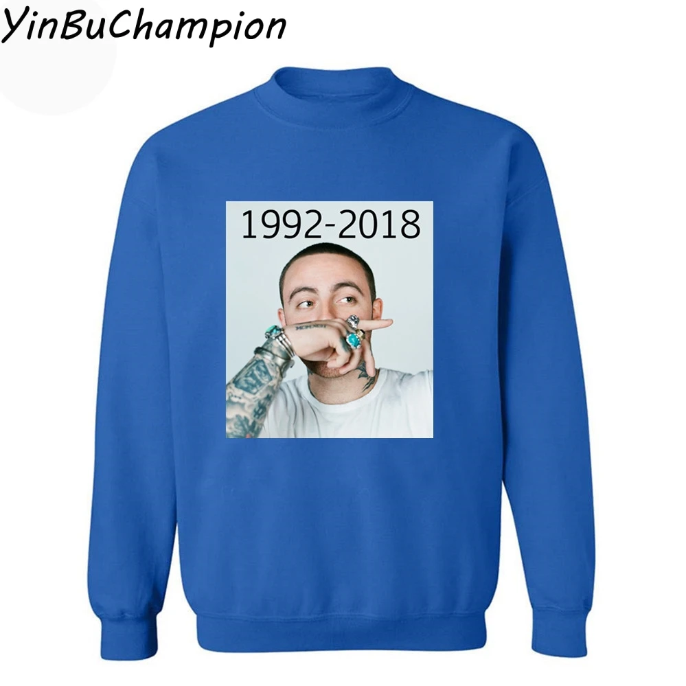 Синий Mac Miller 1992-, мужские толстовки, мужские толстовки в стиле хип-хоп, новинка, Sudaderas Para Hombre, с капюшоном, Bluza Z kappurem - Цвет: Синий