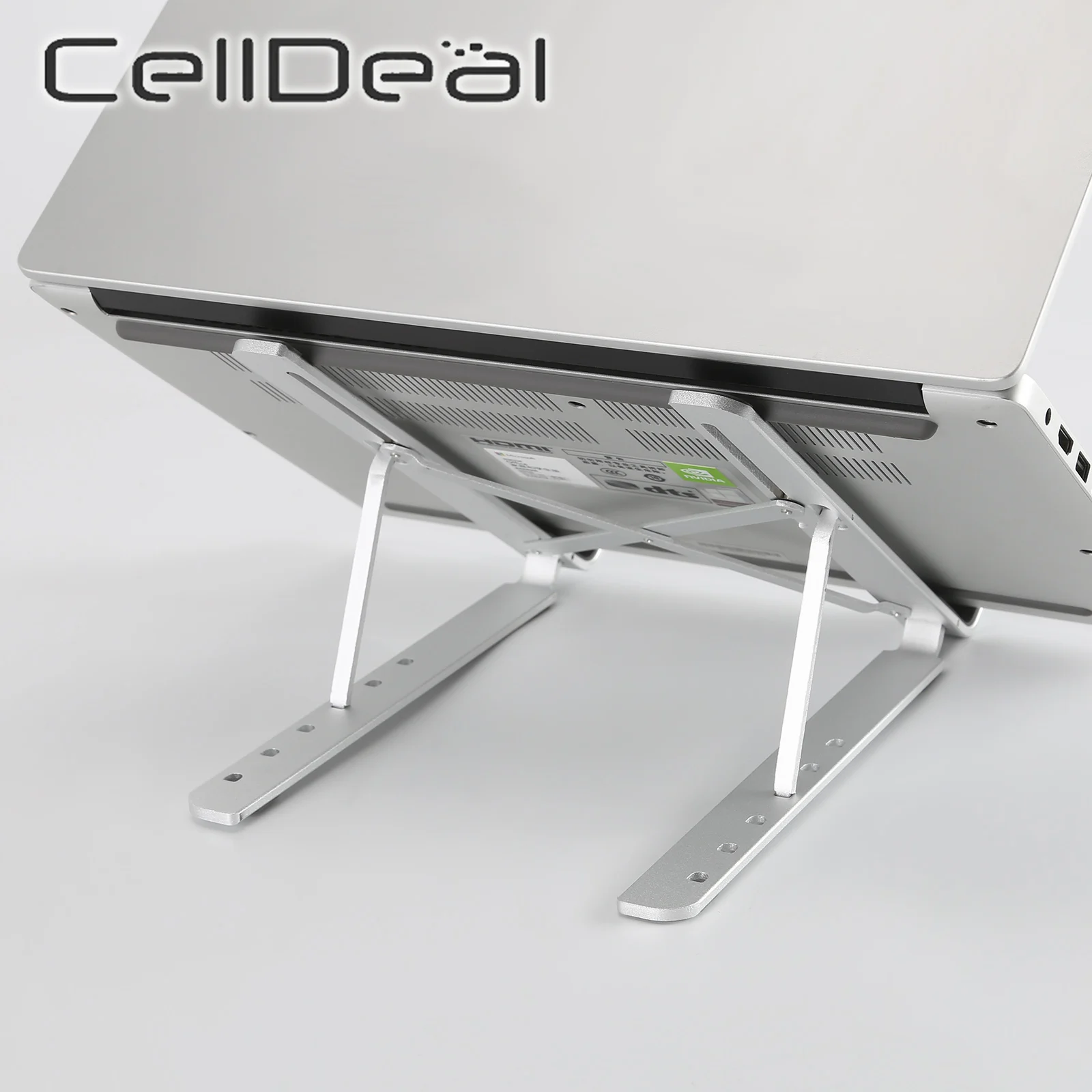 

CellDeal 6 Level Adjustable Laptop Holder 7-15 Inch Notebook Stand Foldable Aluminium Alloy Laptop Stand Bracket Laptop Desk