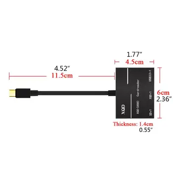 

Type-C to XQD/SD High Speed Card Reader USB3.0 Camera Computer Kit Adapter XXUD