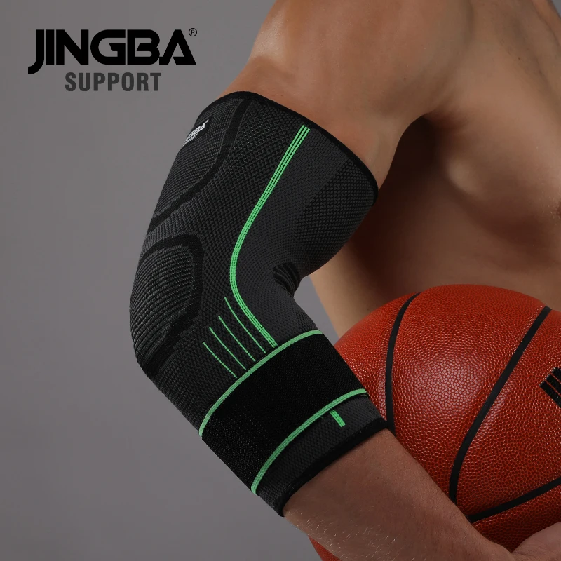 JINGBA SUPPORT 1PCS Compression Elastic Nylon Basketball Elbow brace support protector Volleyball Bandage Elbow pads pin