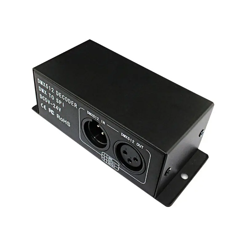 Светодиодный DMX512 симфония декодер DC5-24V Волшебная цветная(RGB) DMX512 контроллер DMX к SPI пикселей драйвер для Светодиодные ленты 6803 2811 2812 1903 2801