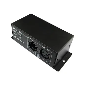 

LED DMX512 Symphony Decoder DC5-24V Magic RGB DMX512 Controller DMX To SPI Pixel Driver For LED Strip 6803 2811 2812 1903 2801