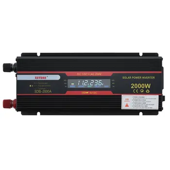 

Car Inverter 2000W Peak Power Inverter Voltage Convertor Transformer 12V/24V To 110V/220V Inversor + LCD Display