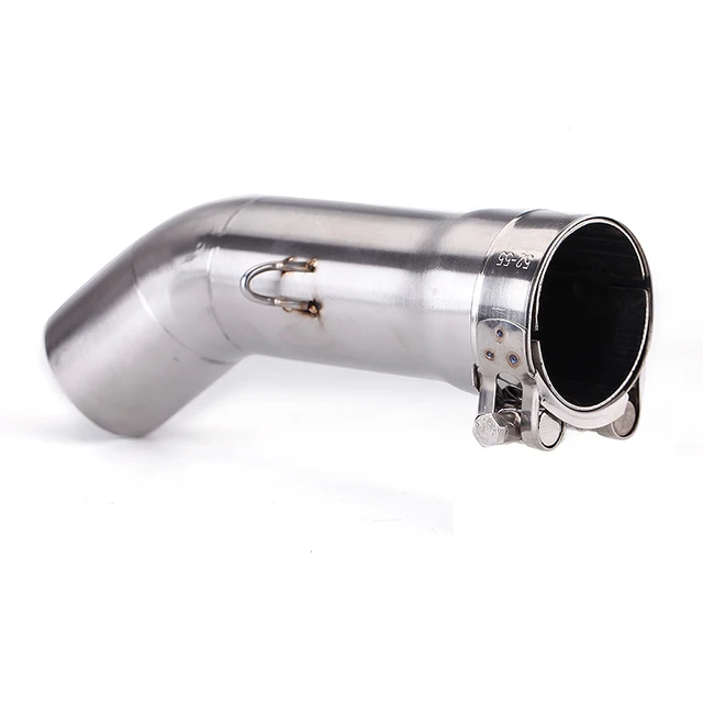 For Yamaha FZ8 FZ8N Exhaust Pipe Motorcycle Mid Link Tube Stainless Steel Slip On 51mm Muffler Escape Reserve Catalyst All Years - - Racext 2