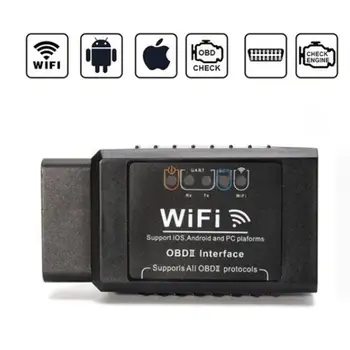 

Mini OBD 2 ODB II ELM 327 WIFI ODB2 Car Scanner Detector Code Reader Diagnostic Tool Repair Car Kit Support Android Ios System