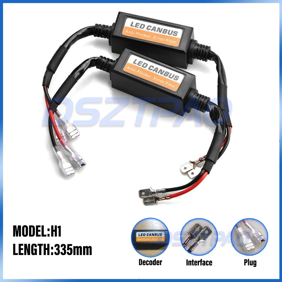 Led lights led bulbs led headlights led car lights led car headlights 2pcs H4 H7 H8 H11 9005 HB3 9006 HB4 LED Bulb Decoder Resistor 50w Canbus Error Canceller Wire Harness Adapter for Car Headlight