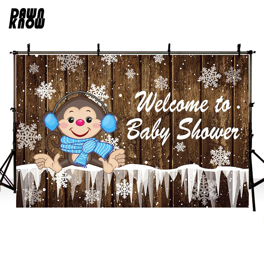 DAWNKNOW Monkey Happy Birthday Vinyl Photography Background For Baby Bear Shoot Backdrop Wedding Photo Studio G1005 | Электроника