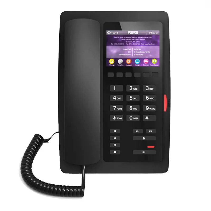 Fanvil H5 отель IP телефон цветной экран SIP телефон для трубки/режим Hands-free стационарный телефон для отеля бизнес VOIP телефон