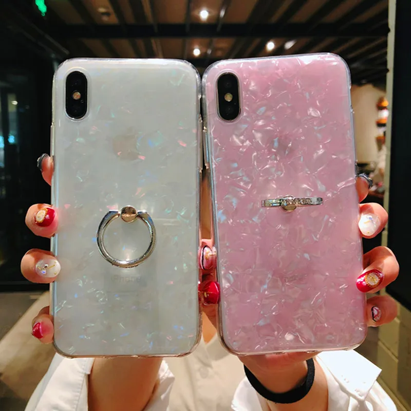 

Dream Shell Pattern Glitter Phone Case For iPhone 11 Pro XR XS Max 7 8 Plus Soft IMD Silicone Cover For iPhone 6 7 8 X Back Case