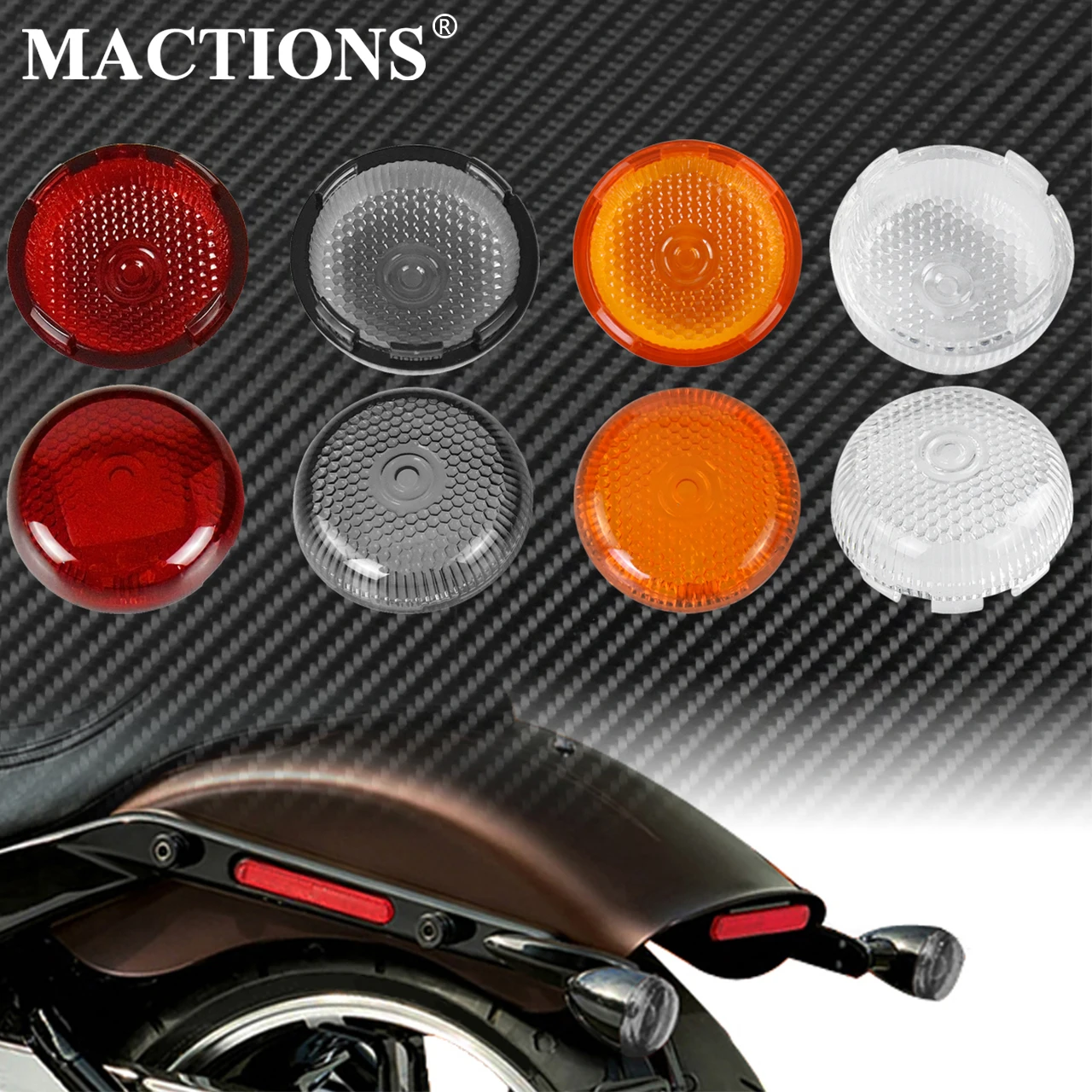 Motorcycle 2Pcs Indicator Lens Cover Turn Signal Light Cover For Harley