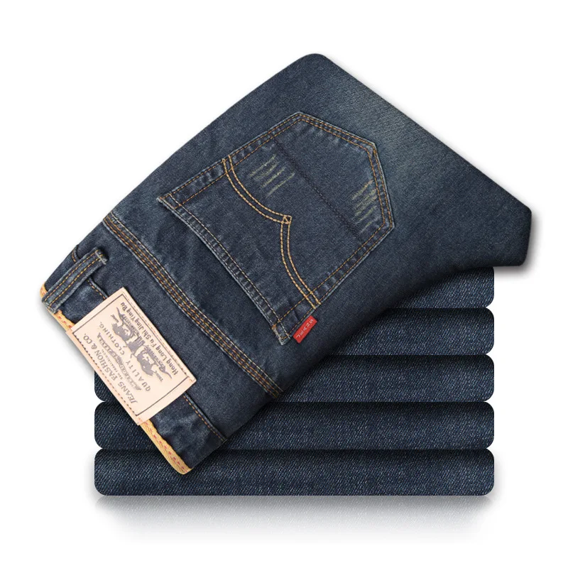 Для мужские джинсы в Корейском стиле, модные мужские прямые облегающие длинные брюки 087