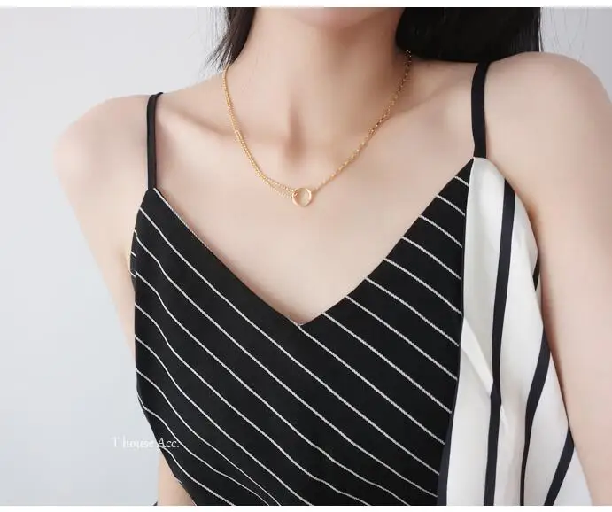 Timeless Wonder Titanium Beaded Chain Linked Round Chains Choker Necklace Punk Stainless Steel Jewelry Trendy Gothic Gold 2538