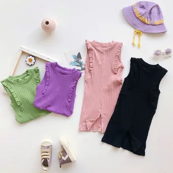 

2020 New Wholesale Baby Girls Vest Dress Summer Kids Girls Dresses 2-7 Years
