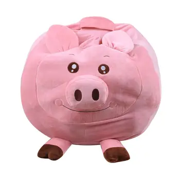 

New Kids Stuffed Animal Plush Toy Portable Home Storage Bag Toy Storage Bag Filled Bean Bag Organizer Filled Zipper Fabric Chair