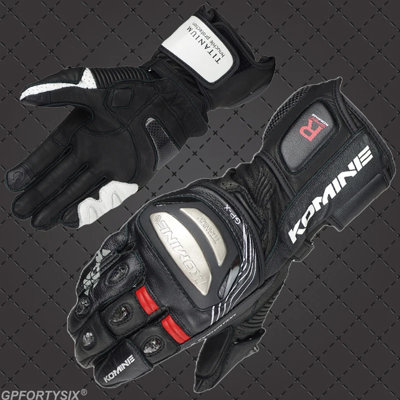 

For Komine GK-212 Carbon Motocross MTB Bike Off-road Motorcycle Street Racing Riding Protective Gloves guantes motor Leather GP