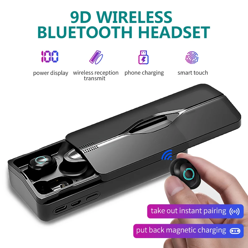 Bluetooth Headphone Earphones Type C Gaming Headset True Wireless Earbuds Wireless Charging Sports Noise Canceling Headphones