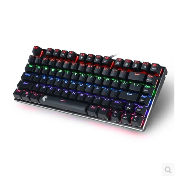 

E Element Straight A Student Z88RGB Colorful Backlight 81 Keys Wired Mechanical Keyboard Keyclick Cross Border