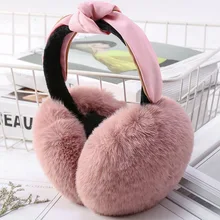 Складные Наушники для женщин и девочек; меховые плюшевые теплые наушники; повязка на голову с героями мультфильмов