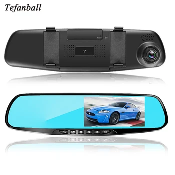 

Tefanball Car Recorder HD 1080P Car Dvr Camera Auto 4.3 Inch Rearview Mirror Digital Video Recorder Dual Lens Camcorder